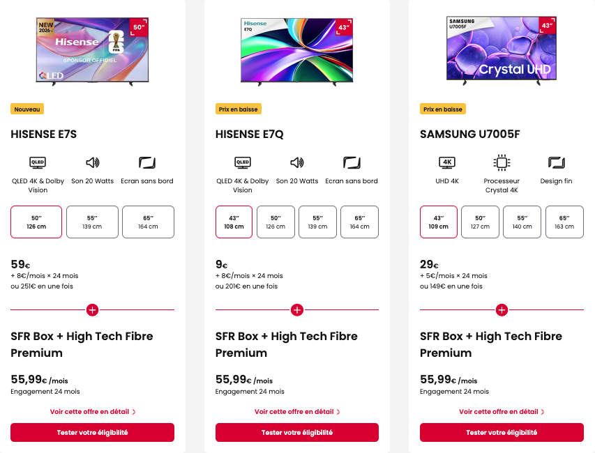 C'est le moment ! Préparez-vous pour la Coupe du monde 2026 avec les offres Box + High Tech SFR